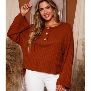 58966 Ribbed Knit Top